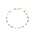 Women&#39;s bracelet Yellow, white and pink gold 234574