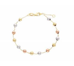 Women&#39;s bracelet Yellow, white and pink gold 234574