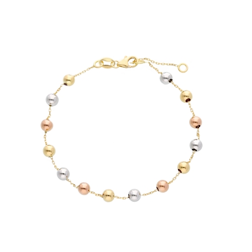 Women&#39;s bracelet Yellow, white and pink gold 234574