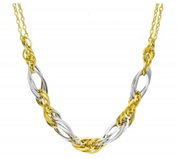 Damen-Halskette aus Weiß-Gelb-Gold GL101040