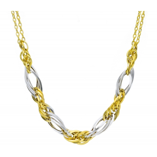 Collana Donna Oro Bianco Giallo GL101040