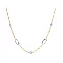 Collana Donna Oro Bianco Giallo GL101041