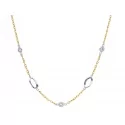 White Yellow Gold Women&#39;s Necklace GL101041