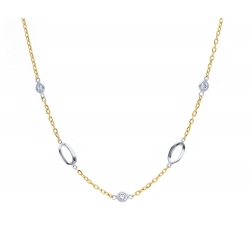 Collana Donna Oro Bianco Giallo GL101041