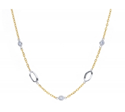 White Yellow Gold Women&#39;s Necklace GL101041