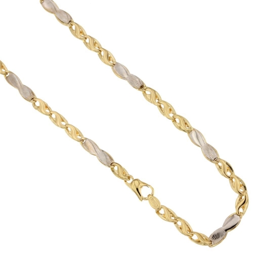 Yellow and White Gold Men's Necklace 803321732376