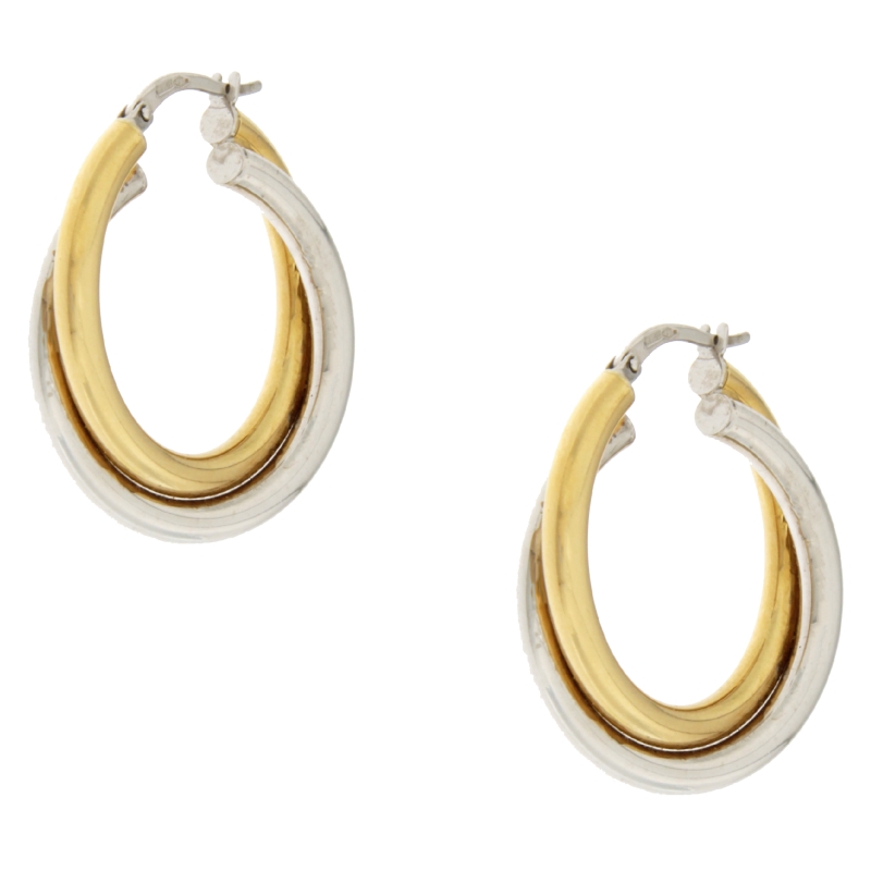 White Yellow Gold Women&#39;s Earrings GL101070