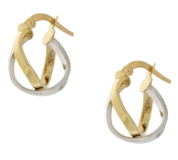 Orecchini Donna Oro Giallo Bianco GL101071