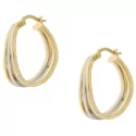 White Yellow Gold Women&#39;s Earrings GL101072