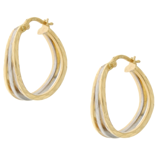 White Yellow Gold Women&#39;s Earrings GL101072