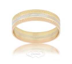 Diana ring in 18 kt white, yellow and pink gold FD36 TC