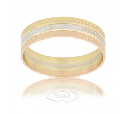 Diana ring in 18 kt white, yellow and pink gold FD36 TC