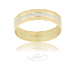 Diana ring in 18 kt white and yellow gold FD36 BC