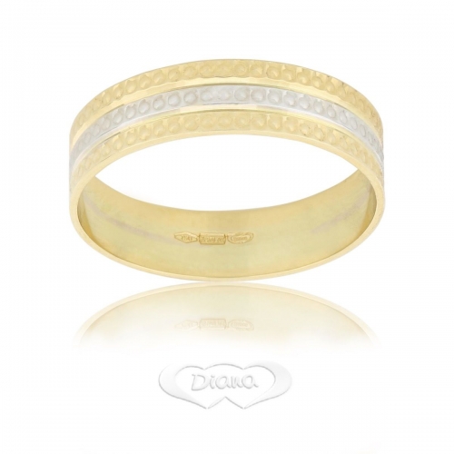 Diana ring in 18 kt white and yellow gold FD36 BC