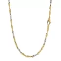Herren-Halskette aus Weiß- und Gelbgold GL101082