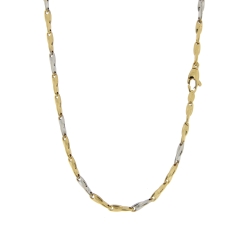 Collana Uomo Oro Giallo Bianco GL101082