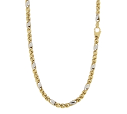 Herren-Halskette aus Weiß- und Gelbgold GL101083