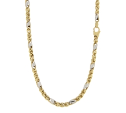 White Yellow Gold Men&#39;s Necklace GL101083