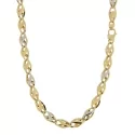 Herren-Halskette aus Weiß- und Gelbgold GL101084