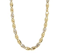 Herren-Halskette aus Weiß- und Gelbgold GL101084