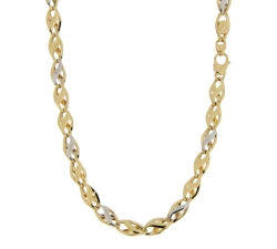 White Yellow Gold Men&#39;s Necklace GL101084