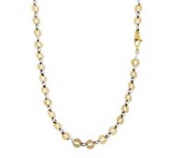 Herren-Halskette aus Weiß- und Gelbgold GL101085