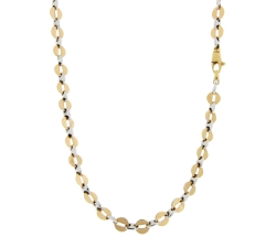 Herren-Halskette aus Weiß- und Gelbgold GL101085
