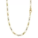 Herren-Halskette aus Weiß- und Gelbgold GL101086