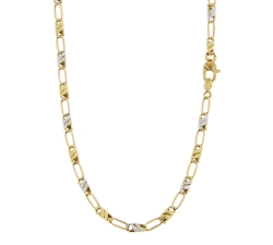 White Yellow Gold Men&#39;s Necklace GL101086