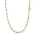 Collana Uomo Oro Giallo Bianco GL101087