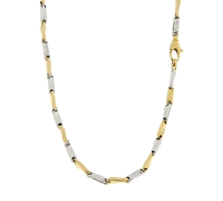 Collana Uomo Oro Giallo Bianco GL101087