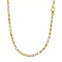 Collana Uomo Oro Giallo Bianco GL101088