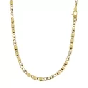 Herren-Halskette aus Weiß- und Gelbgold GL101088