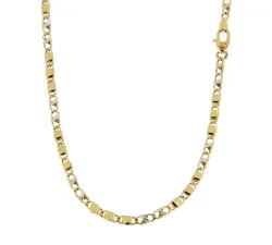 Collana Uomo Oro Giallo Bianco GL101088