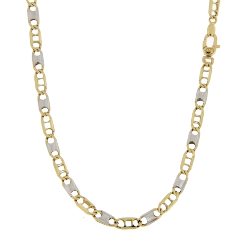 Collana Uomo Oro Giallo Bianco GL101089