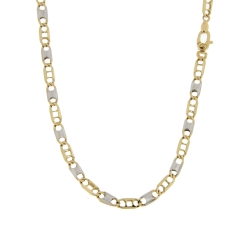 Herren-Halskette aus Weiß- und Gelbgold GL101090