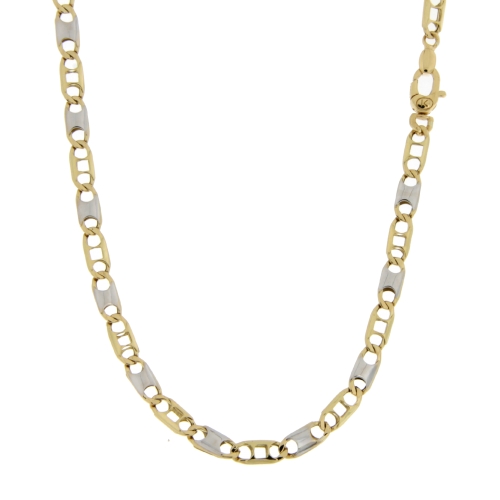 Herren-Halskette aus Weiß- und Gelbgold GL101090