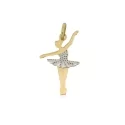 Yellow and white gold ballerina pendant 803321713753