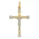 White Yellow Gold Cross Pendant GL101094