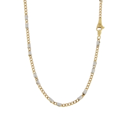 White Yellow Gold Men&#39;s Necklace GL101104