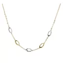 Damen-Halskette aus Weiß- und Gelbgold GL101110