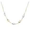 Collana Donna Oro Bianco Giallo GL101110