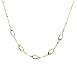 White Yellow Gold Women&#39;s Necklace GL101110