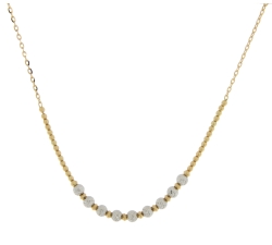 Damen-Halskette aus Weiß- und Gelbgold GL101111