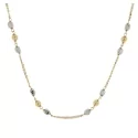Damen-Halskette aus Weiß-Gelb-Gold GL101112