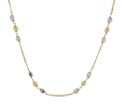 White Yellow Gold Women&#39;s Necklace GL101112