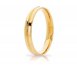 Unoaerre Lyra Wedding Ring Yellow Gold Brilliant Promises