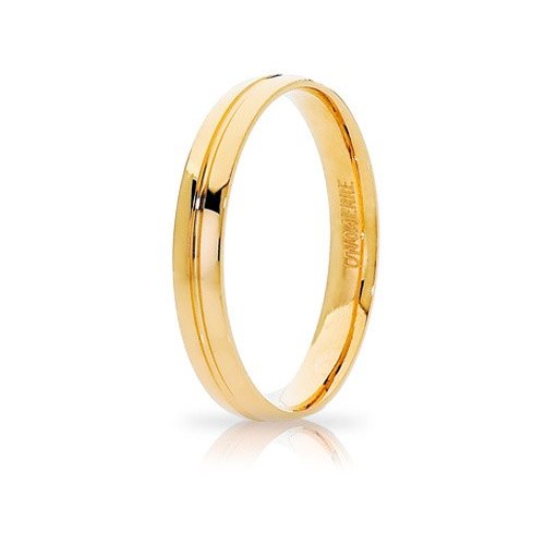 Unoaerre Lyra Wedding Ring Yellow Gold Brilliant Promises