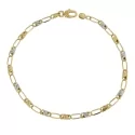 Herrenarmband Weiß-Gelbgold GL101118