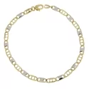 Herrenarmband Weiß-Gelbgold GL101119